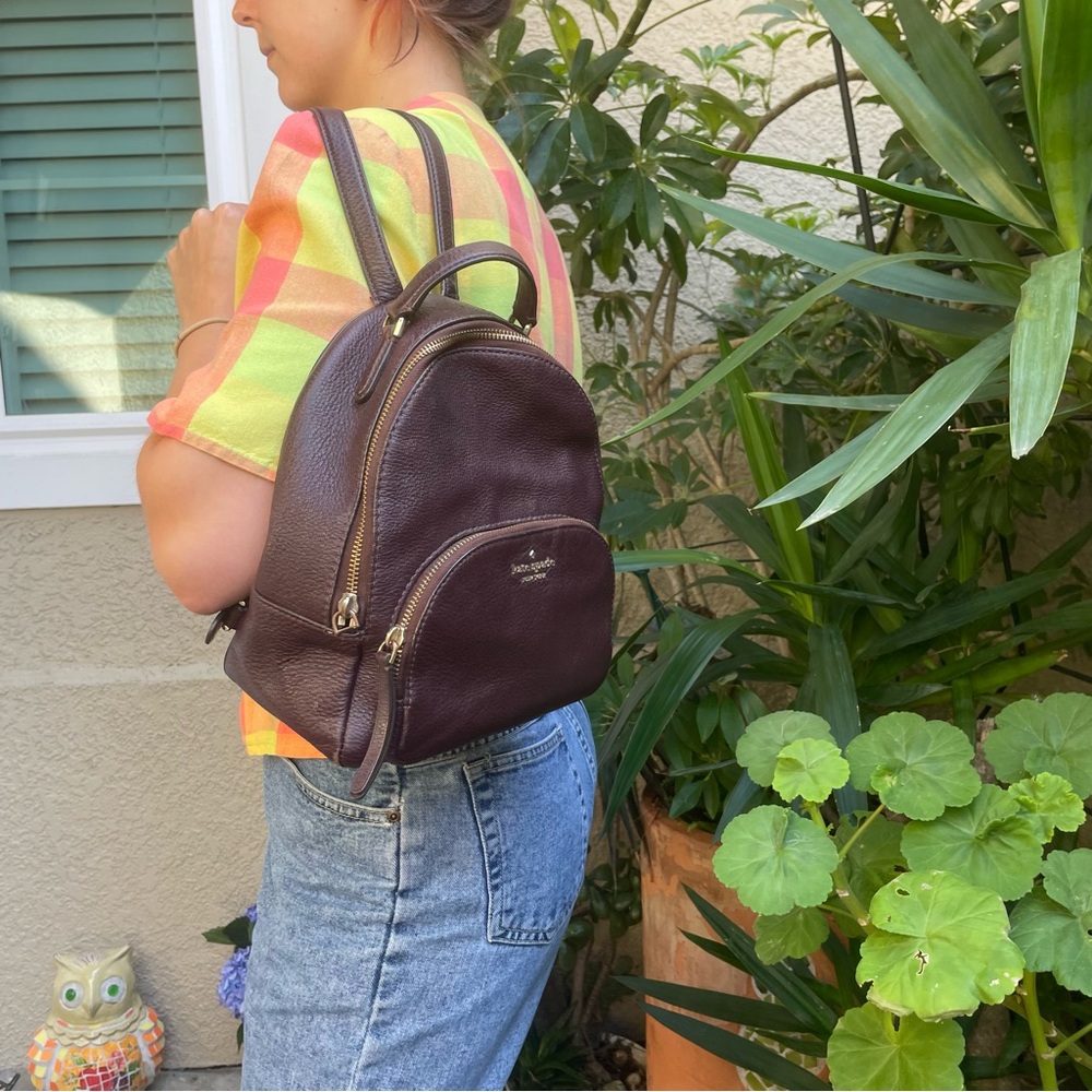 Kate Spade Purple Mini Backpack with Adjustable Straps